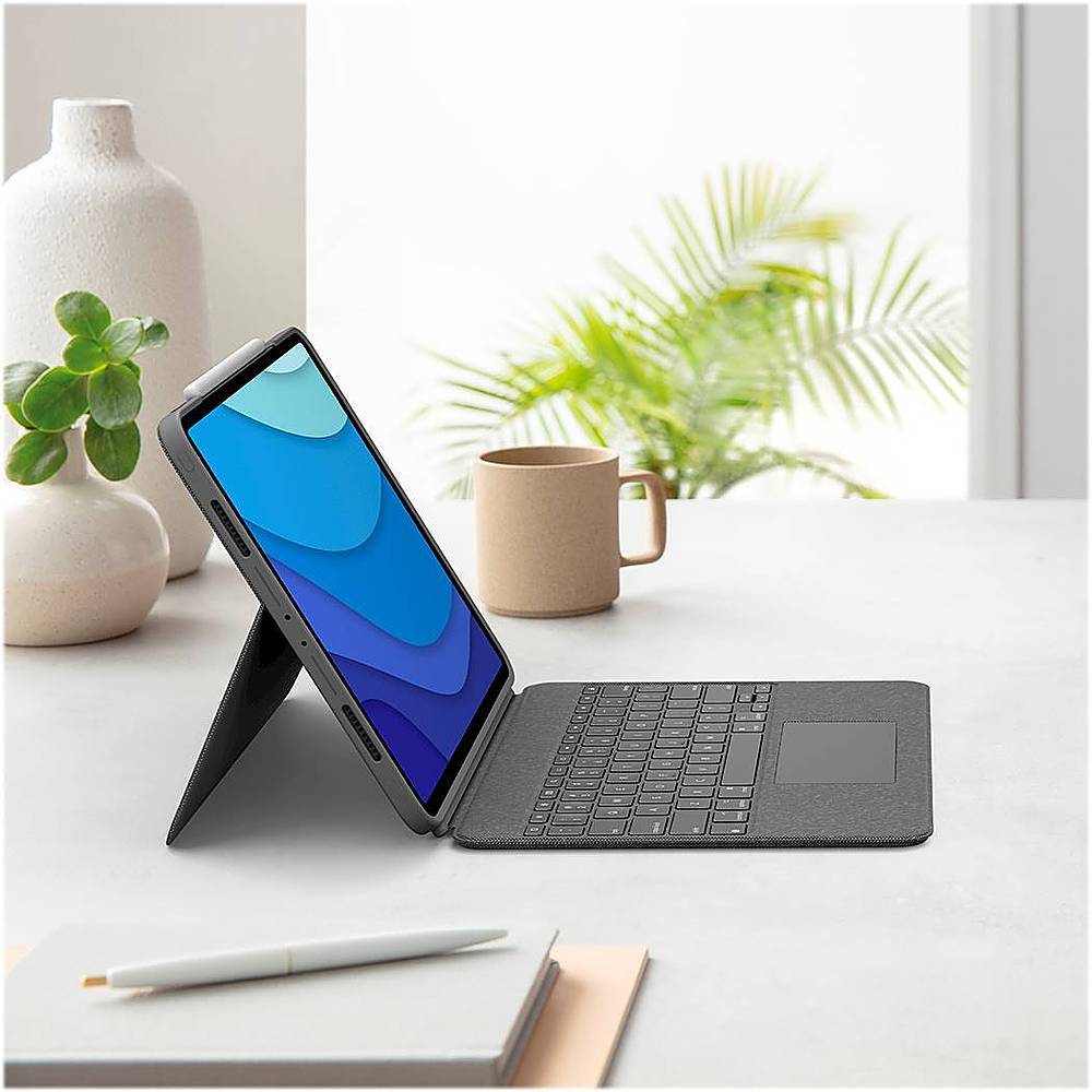 Logitech Combo Touch Keyboard Case for 12.9″ Apple iPad Pro 5th Gen.-Oxford Gray