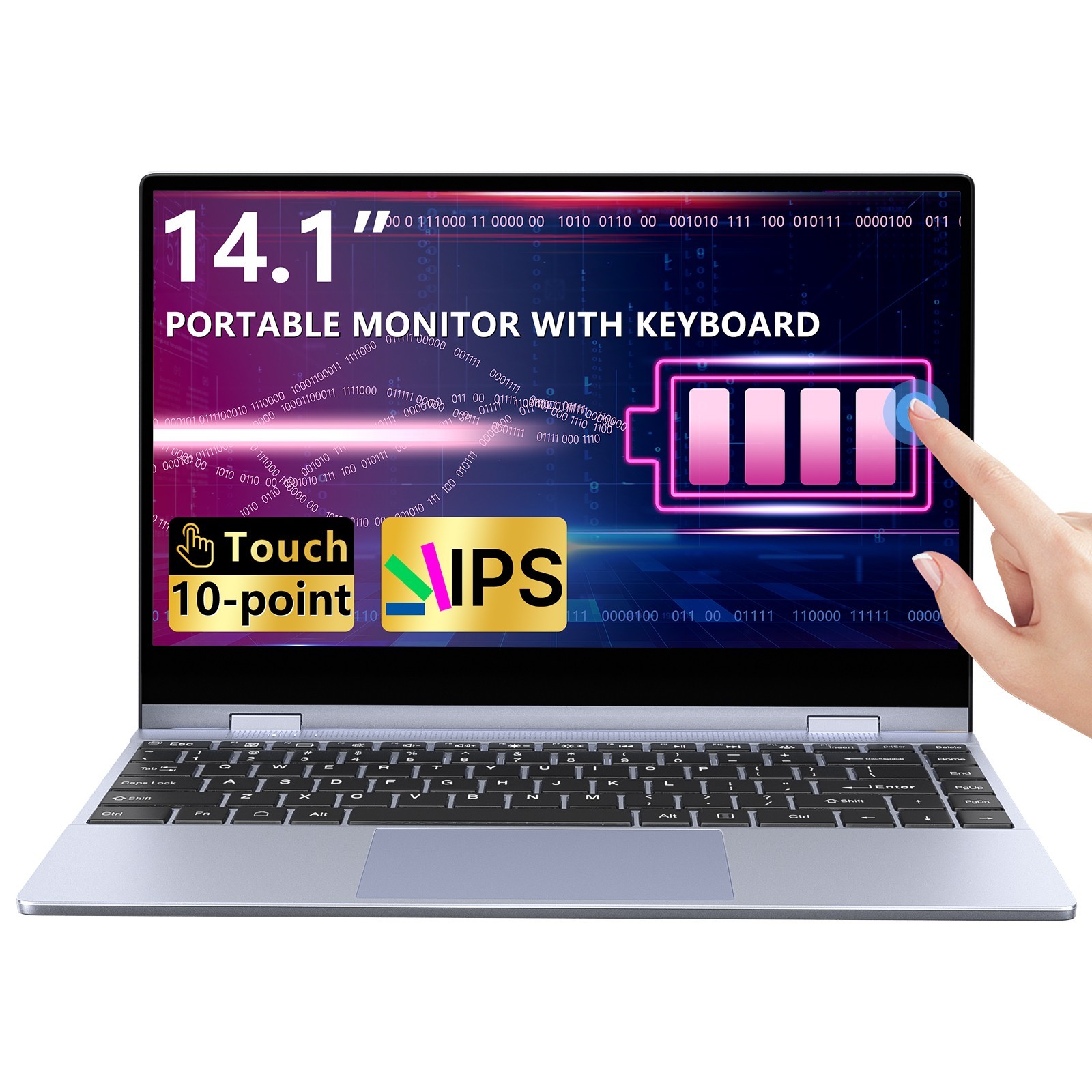 Dopesplay 14.1″ Portable Monitor with Keyboard HDR IPS Touchscreen USED GRADE A