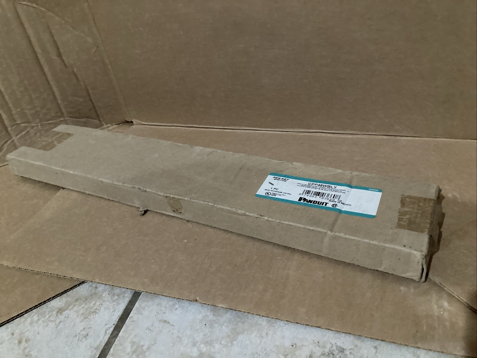 panduit cpp48wbly mini com modular faceplate patch panel