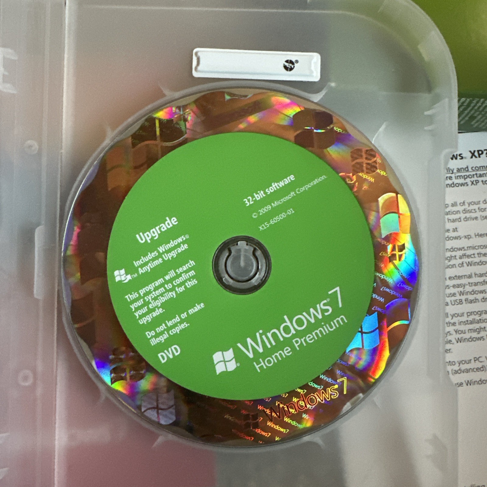 Microsoft Windows 7 Home Premium Upgrade 32 Bit & 64 Bit DVDs Complete w/ Key