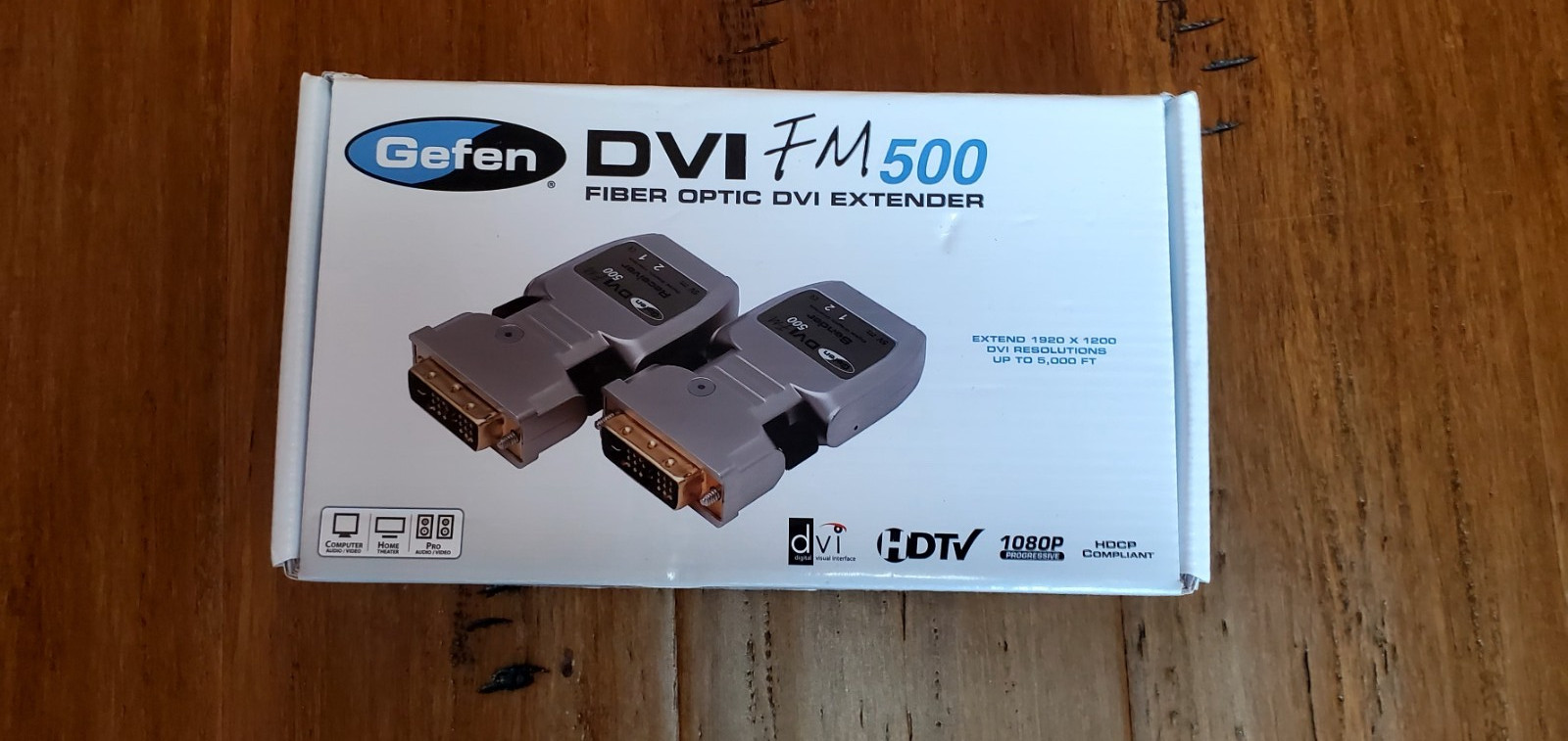 Gefen DVI FM 500 Extender Fiber Optic EXT-DVI-FM500 NIB