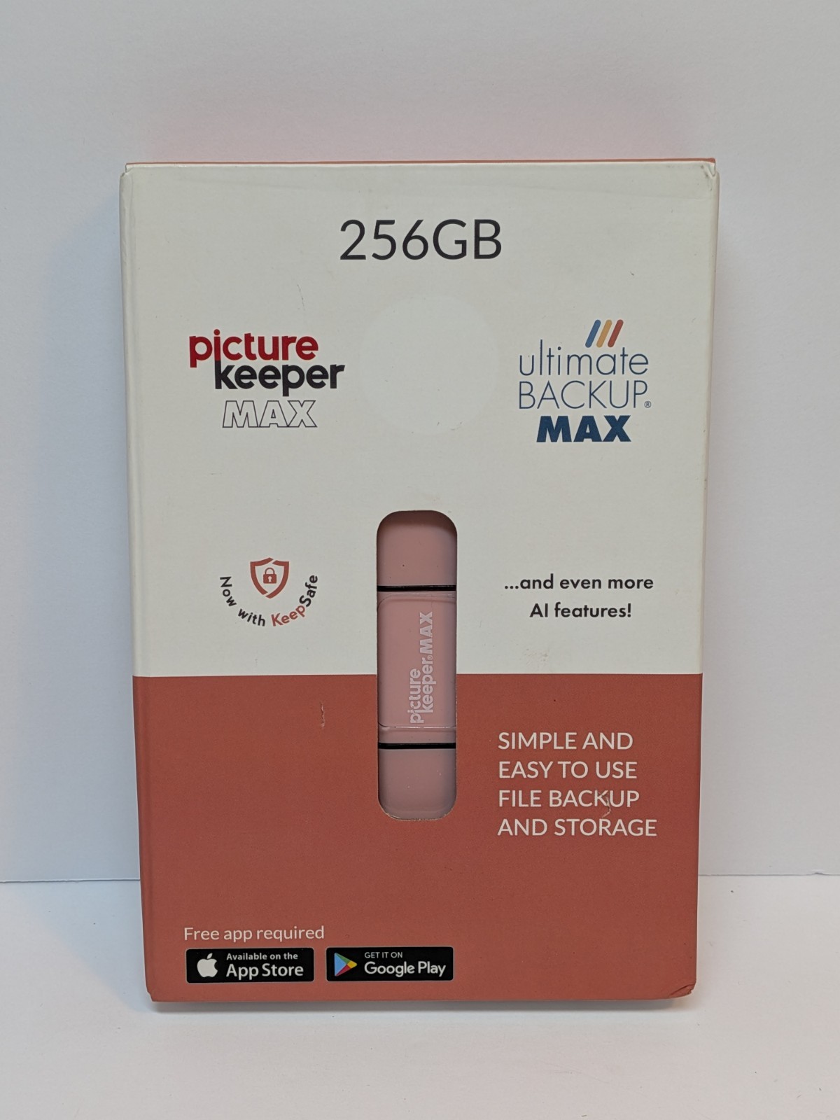Picture Keeper Ultimate Backup MAX 256GB Pink iPhone Android Easy to Use NEW