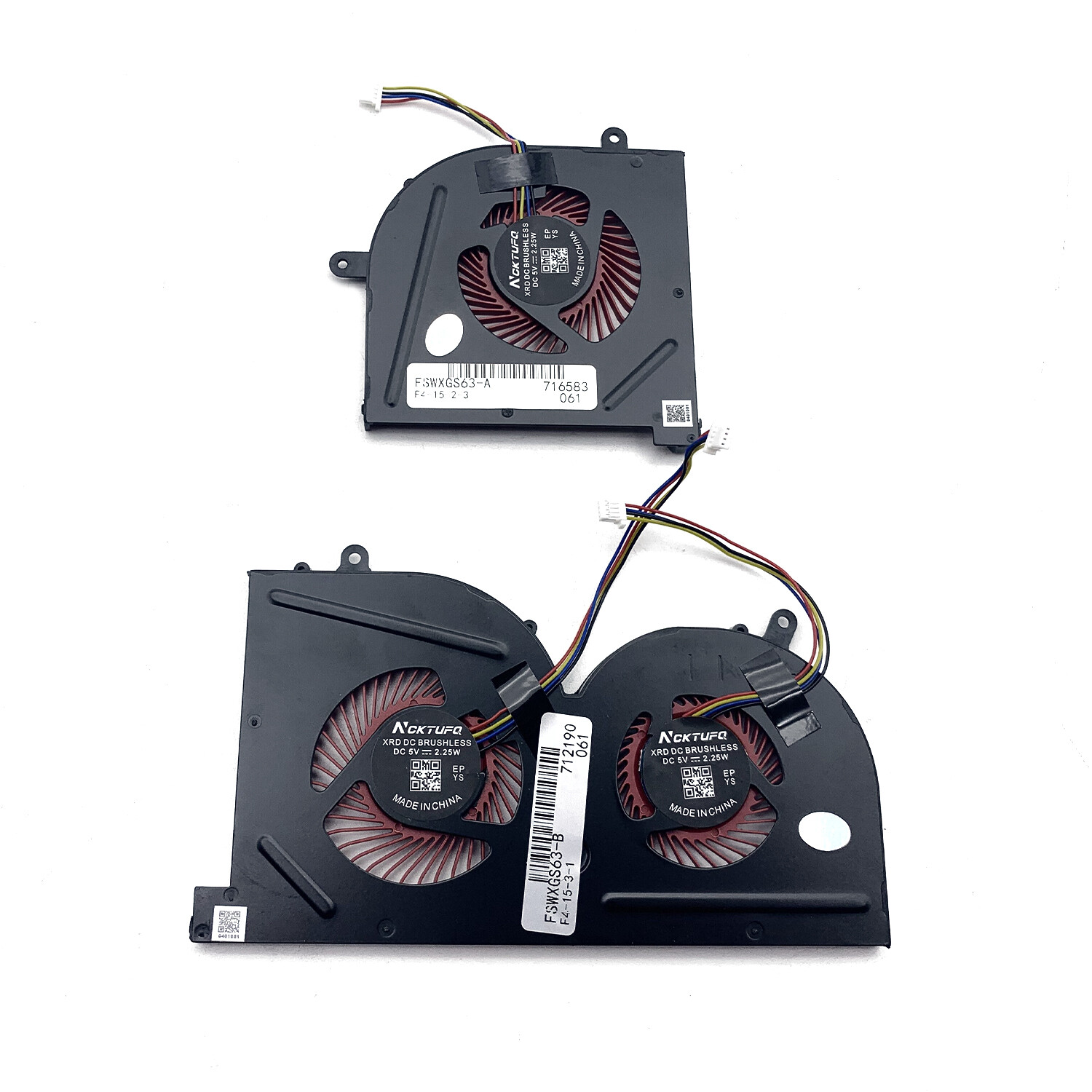 For MSI GS63 GS63VR GS73 GS73VR MS-16K2 BS5005HS-U2F1 U2L1 CPU & GPU Cooling Fan