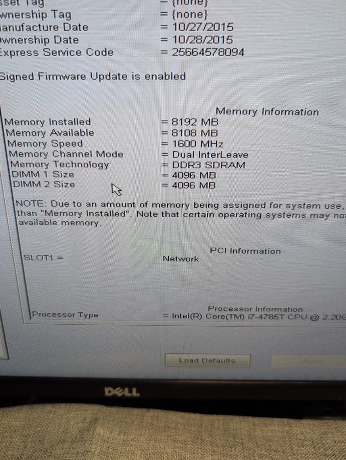 DELL OPTIPLEX 9020 MICRO PC i7-4785T@2.2GHZ 8GB No SSD Or HDD