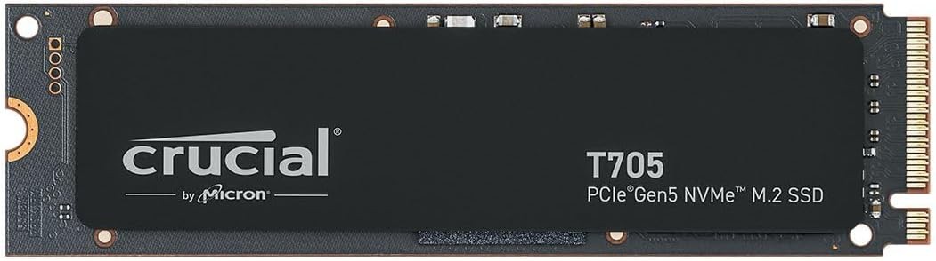 Crucial T705 2TB PCIe Gen5 NVMe M.2 SSD-Up to 14,500 MB/s Internal SSD