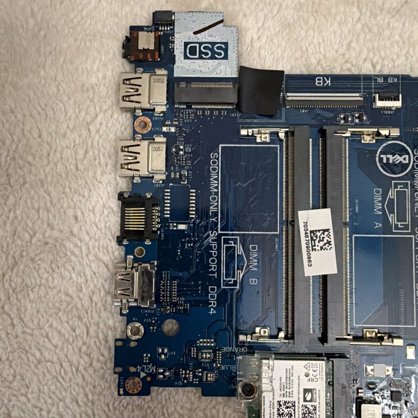 DELL INSPIRON 15 3501 INTEL CORE I5-1035G1 1GHZ CPU LAPTOP MOTHERBOD