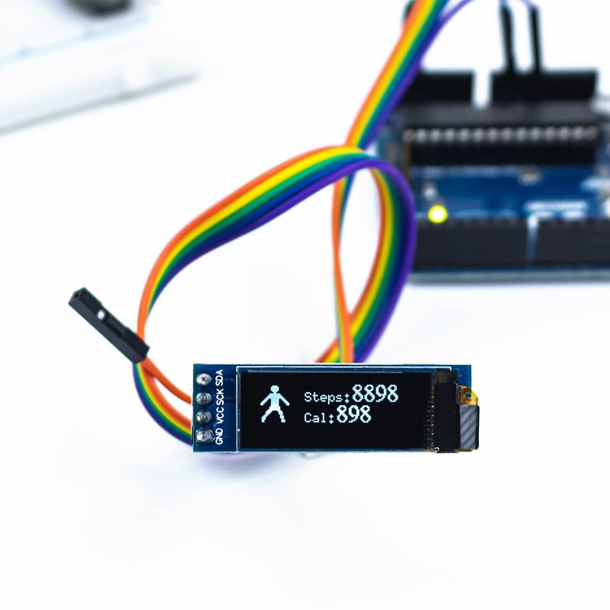 5 Pcs 0.91 Inch I2C OLED Display Module IIC OLED Screen DC 3.3V~5V Compatible…