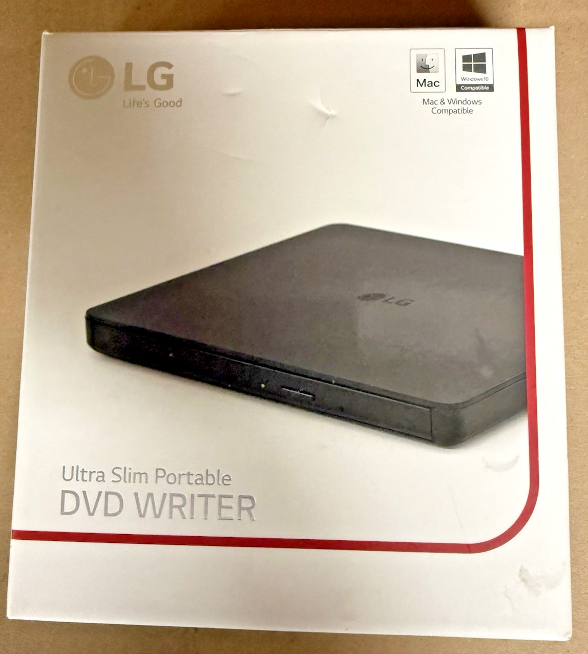 LG Ultra Slim Portable DVD Writer SP80 for Mac & Windows