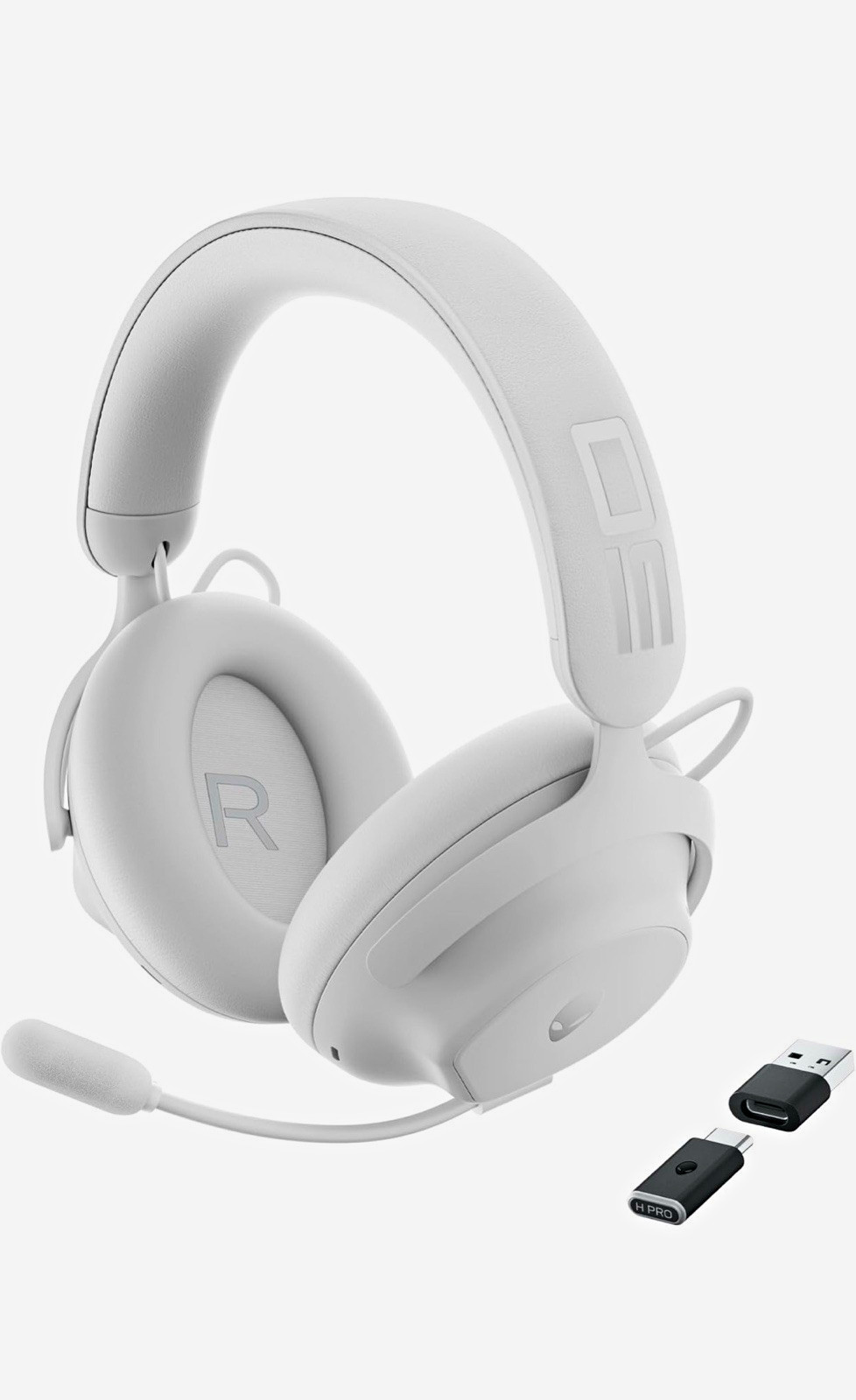 Alienware AW520H White USB Wired Over-Ear Gaming Headset w/ Boom Mic