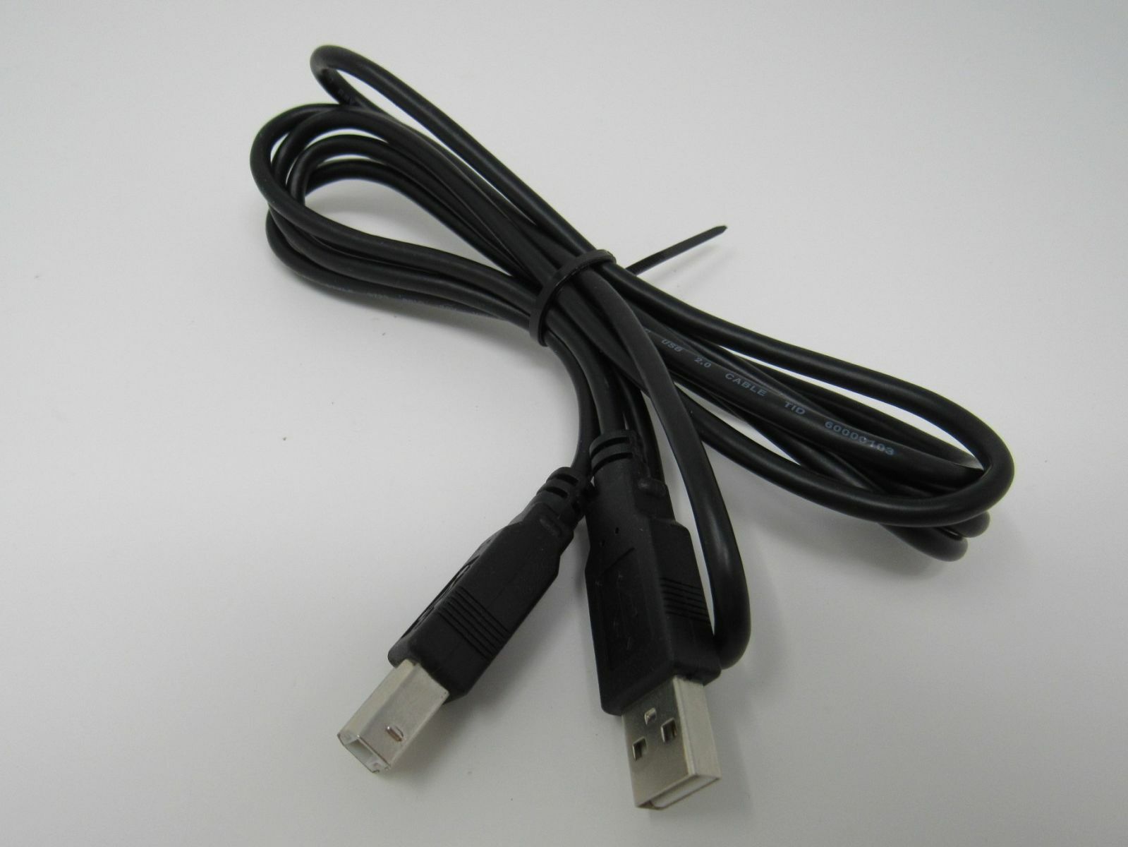 Standard USB A Plug to USB B Plug Cable 5.5 ft Male