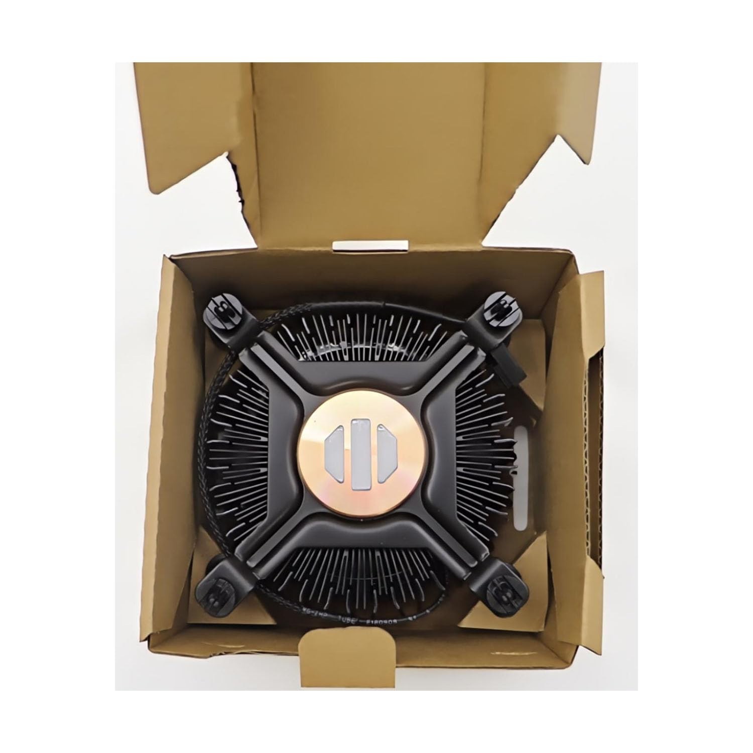 Efficient CPU Cooler: Aluminum Heatsink with Copper Base for Intel i5 12400