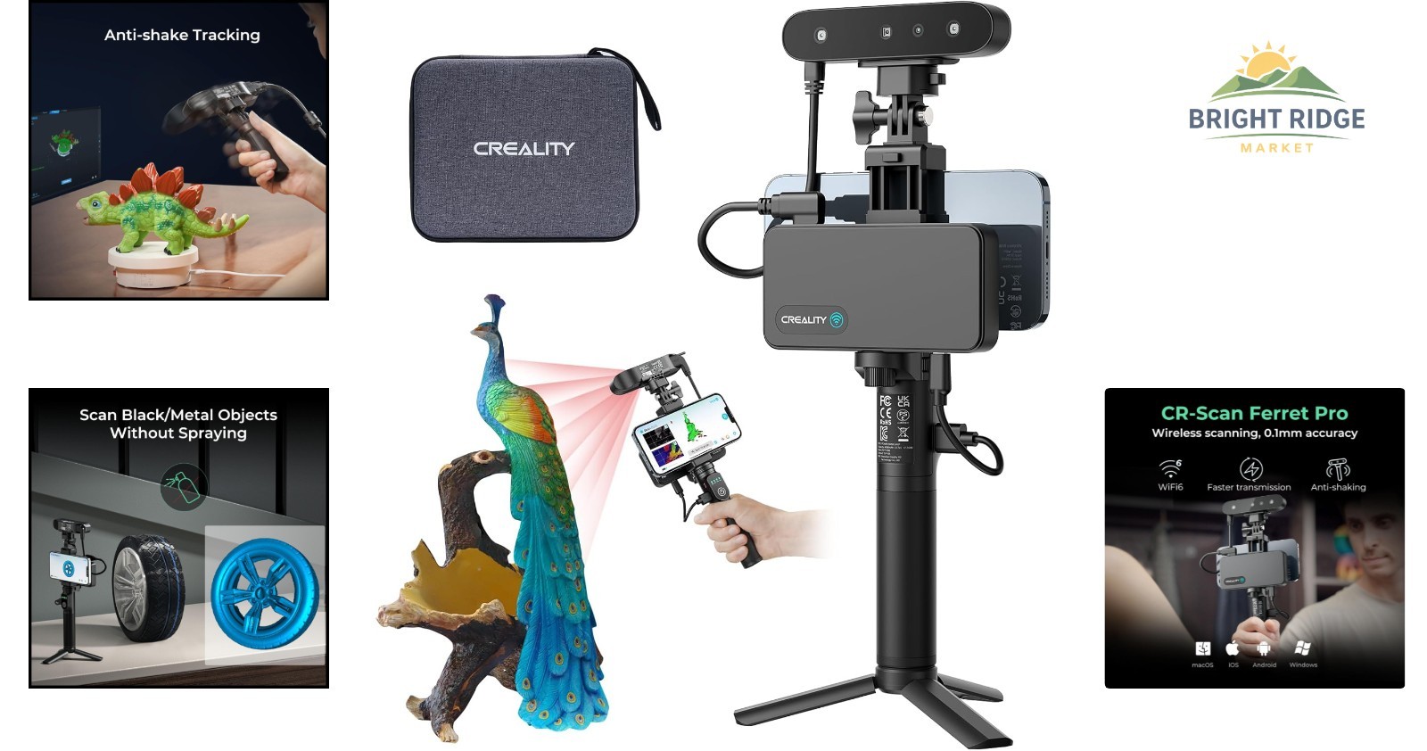 3D Scanner for Printing with Wireless Scanning and Anti-Shake Technology
