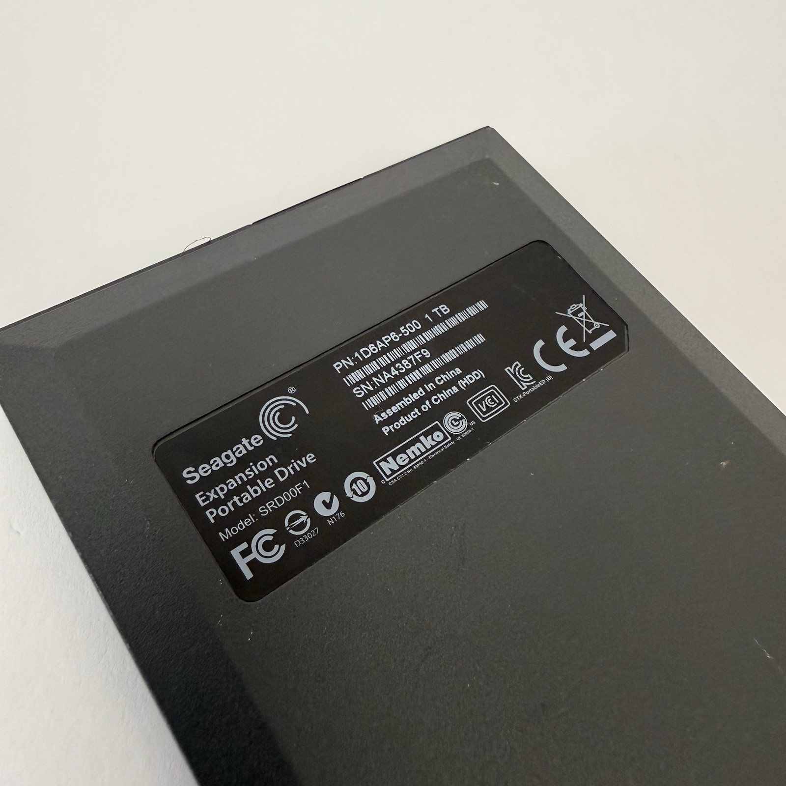 Seagate Expansion Portable External Hard Drive 1TB USB 3.0 SRD00F1 Black