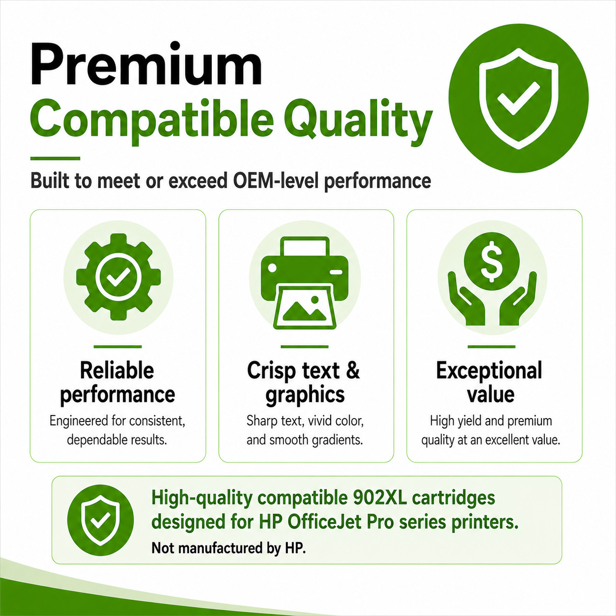 2 Pack 902XL Ink Cartridges Compatible for HP OfficeJet 6978 6968 6960