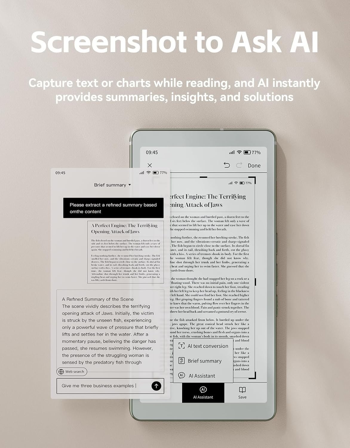 Viwoods AiPaper eReader 6.13″ Carta 1300 E Ink eReader Android 16 300PPI 128GB