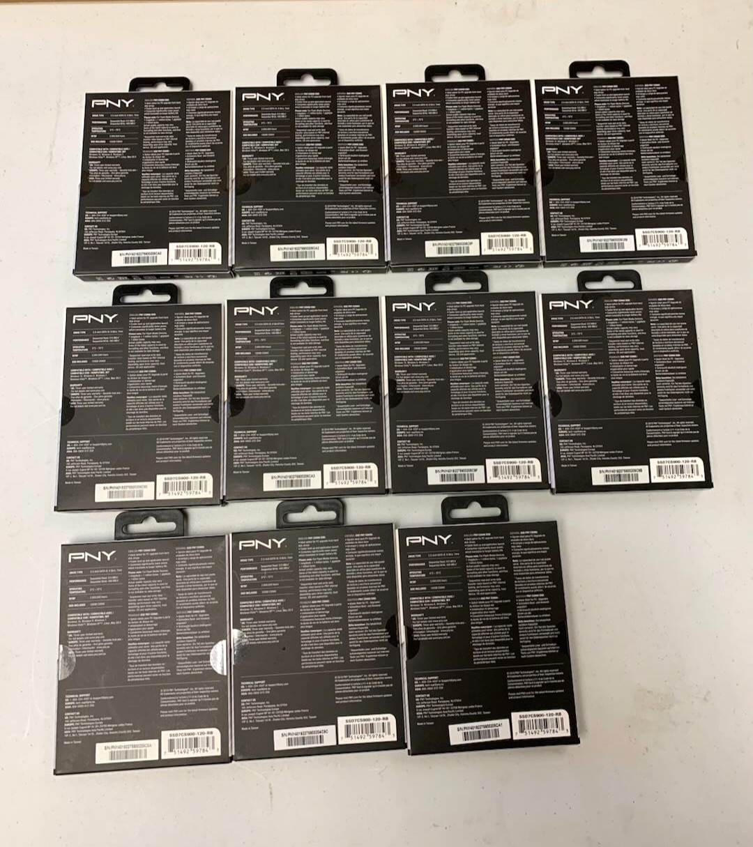 Lot of 11 PNY CS900 120GB 2.5″ SATA III Internal SSD SSD7CS900-120-RB NEW
