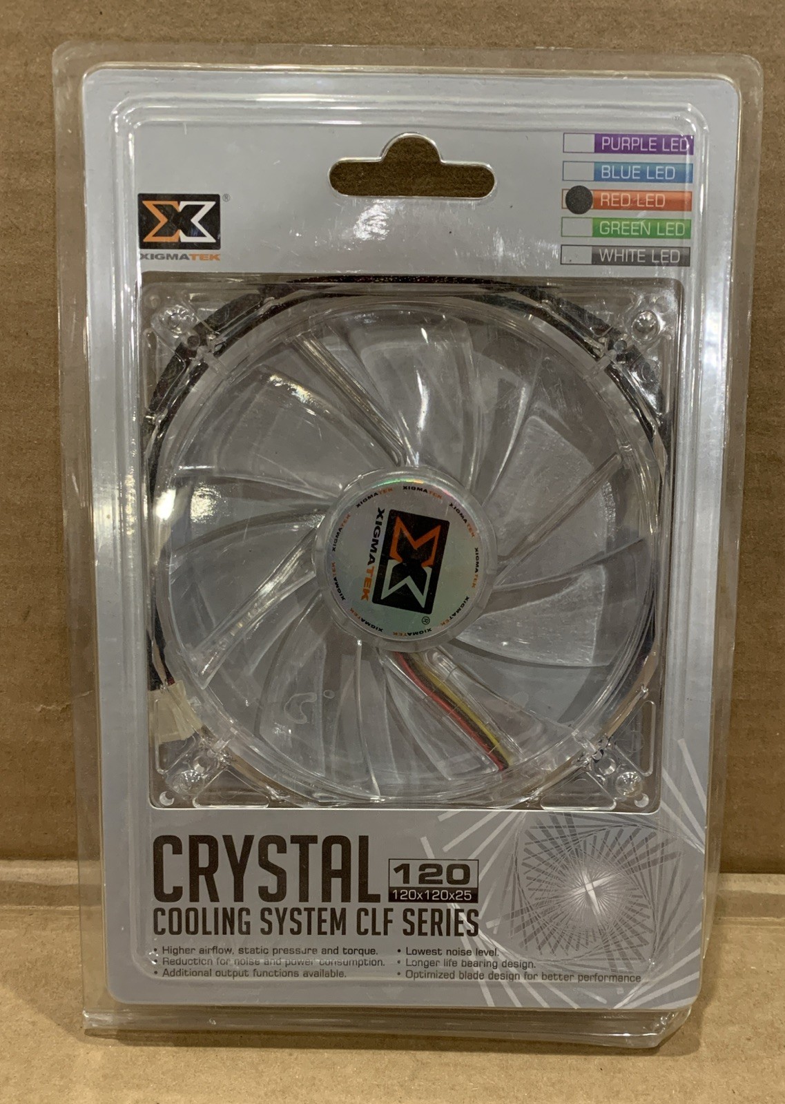 XigmaTek Crystal Cooling System Case Fan CLF Series w/ Red LED 1500RPM