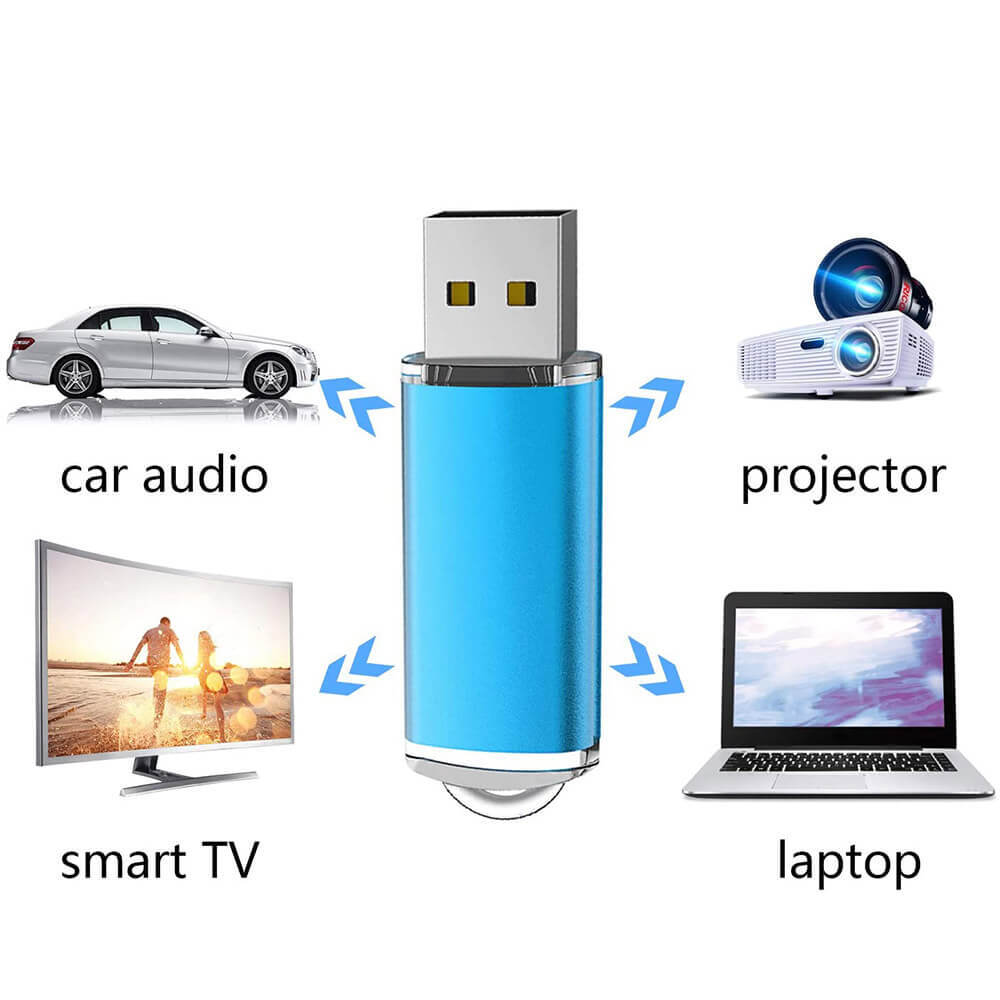 Lot 10pcs Metal Rectangle USB 2.0 Flash Drive Memory Stick 2GB 4GB 8GB 16GB 32GB