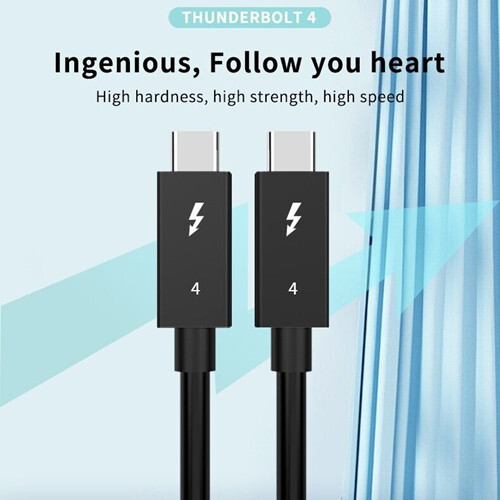 New Lenovo 5C10V25722 Thunderbolt 4 Cable 0.7M 40Gbps 100W 8K Display USB-C