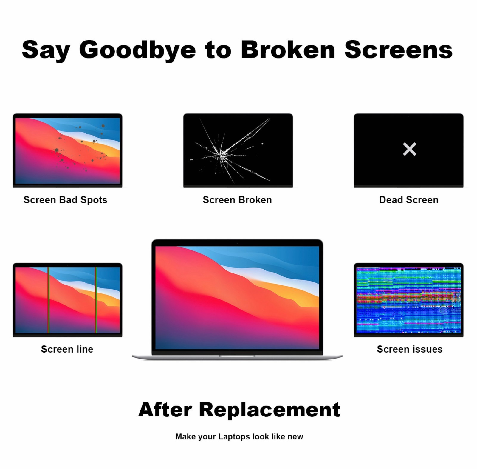 New For MacBook Air A2337 (13inch, M1 2020) LCD Screen Display Replacement A+++