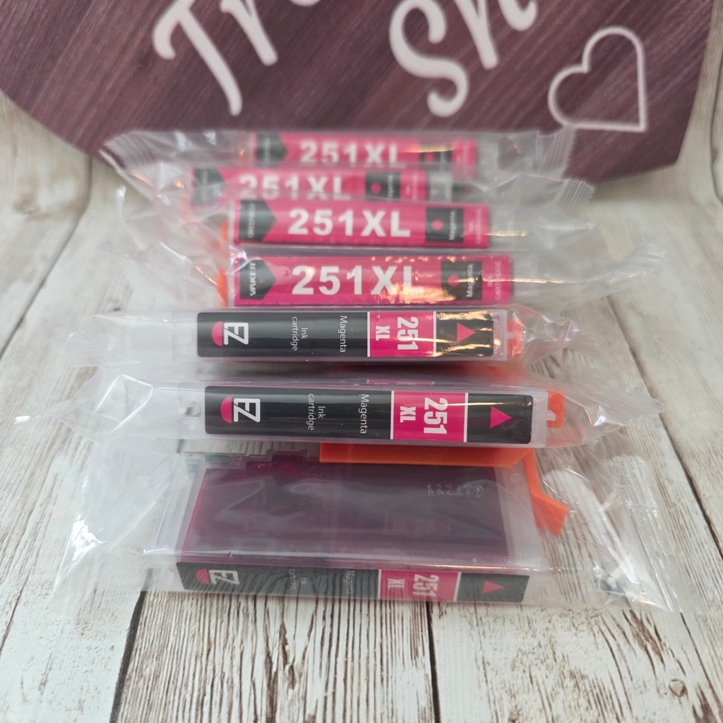 251XL Magenta/Pink Ink Cartridges set of 7 NWOT