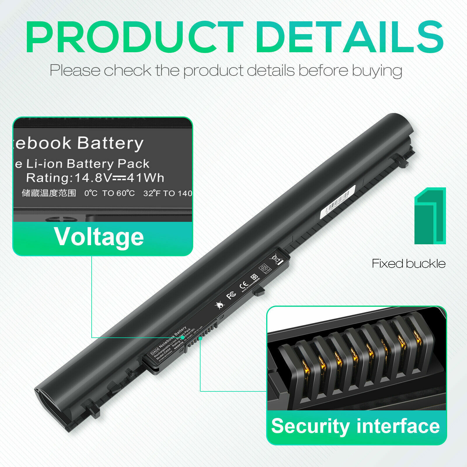 OA03 OA04 Battery for HP 740715-001 746458-421 751906-541 Spare 746641-001 41Wh