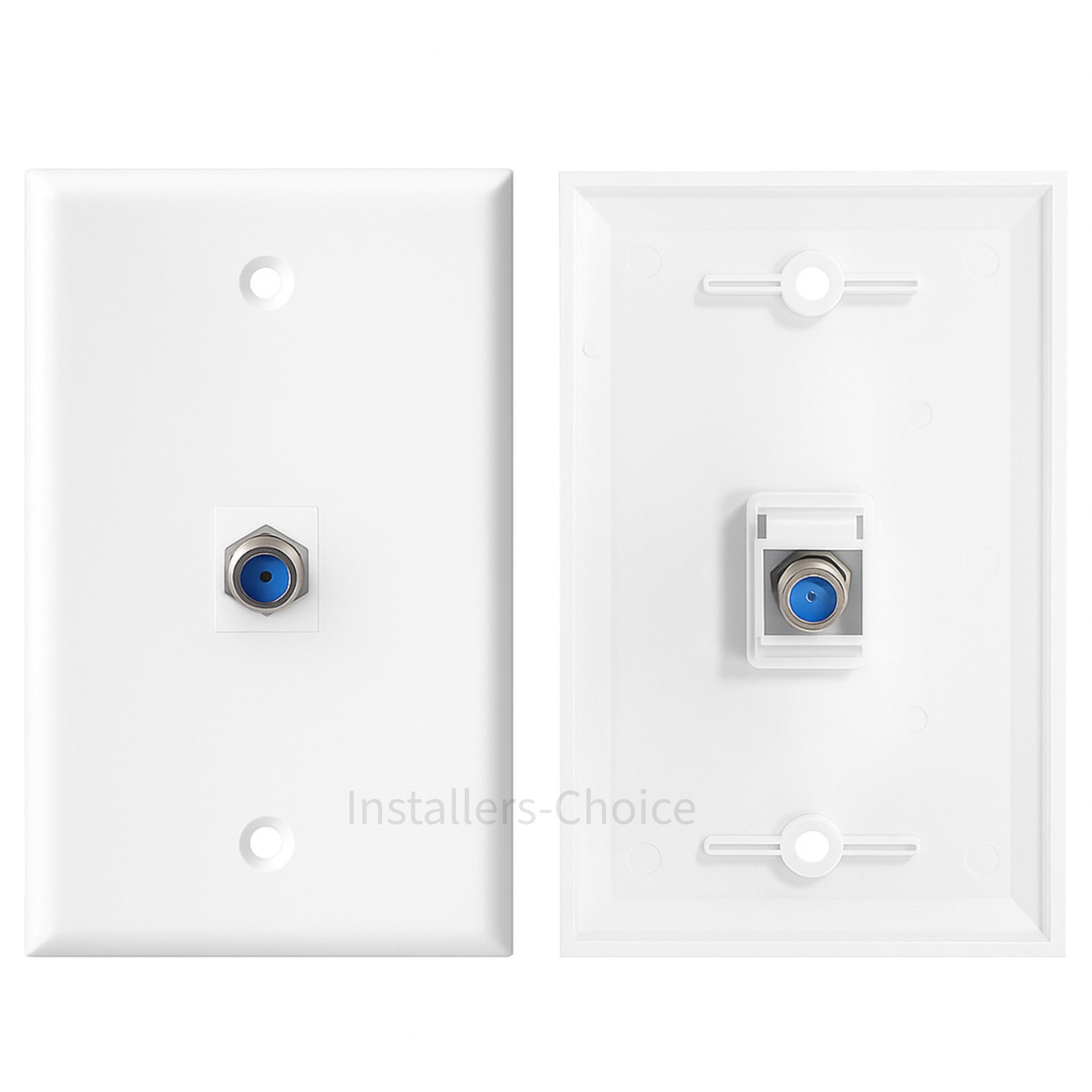 Keystone Jack Coaxial Cable Coupler F-Type Insert for Wall Plate White Pack lot