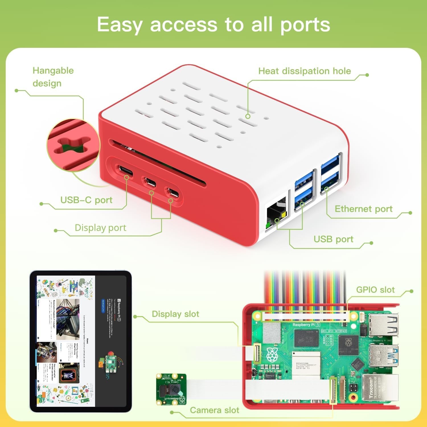 Basic Kit for Raspberry Pi 5 RAM 4GB with Pi 5 Case and Active Cooler