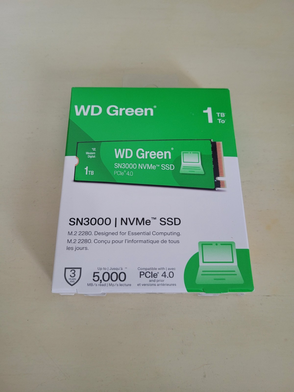 Western Digital WD Green SN3000 1TB SSD PCIe 4.0 NVMe M.2 2280 PCI-Express 4.0×4