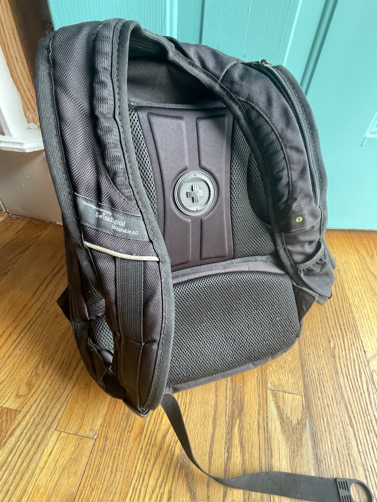SwissDigital AG Black Backpack Laptop School Travel Book Bag Multiple Pockets