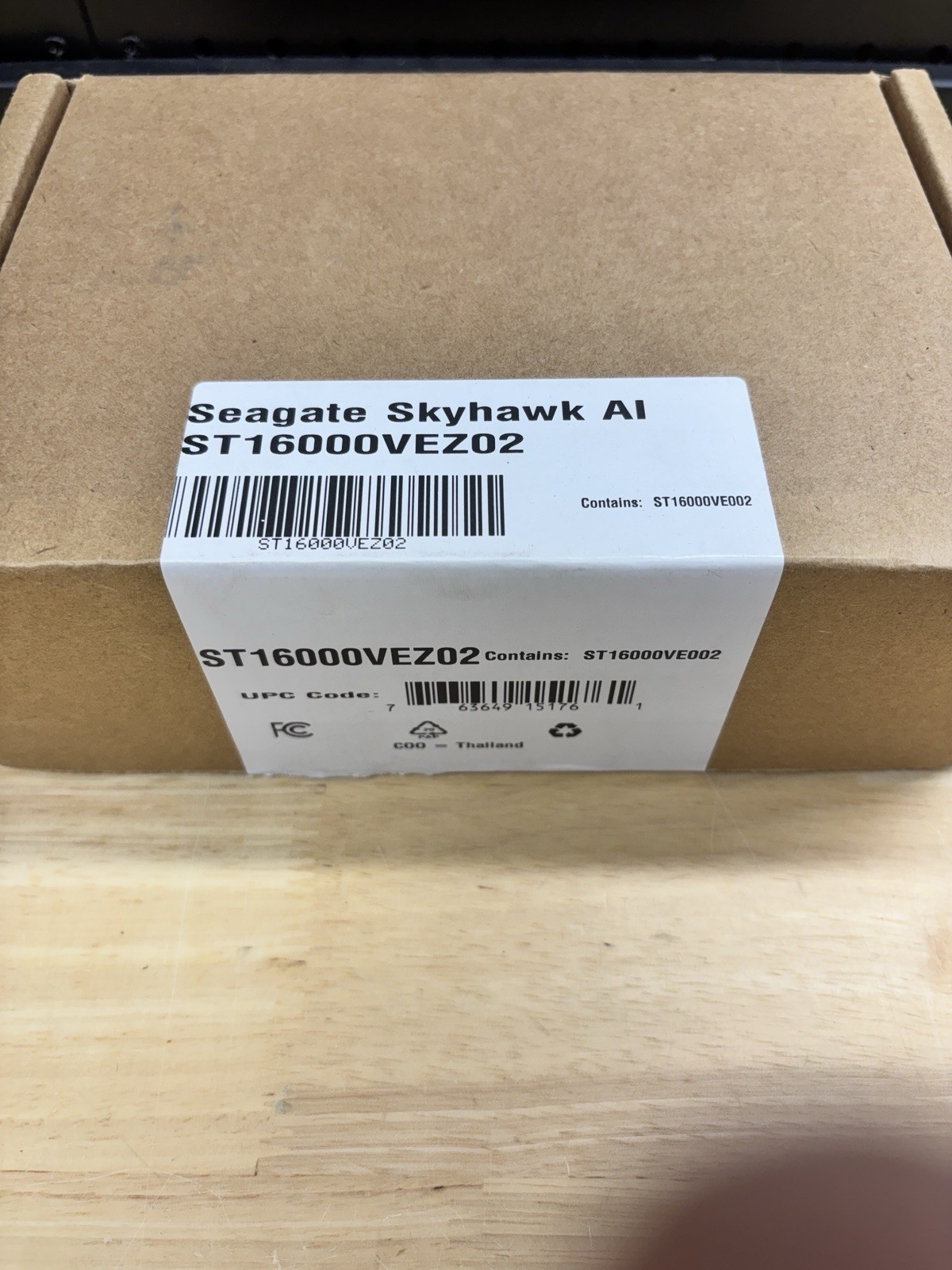 Seagate Skyhawk AI, 16TB, Video Internal HD, 6Gb/s, 512MB Cache (ST16000VE002)