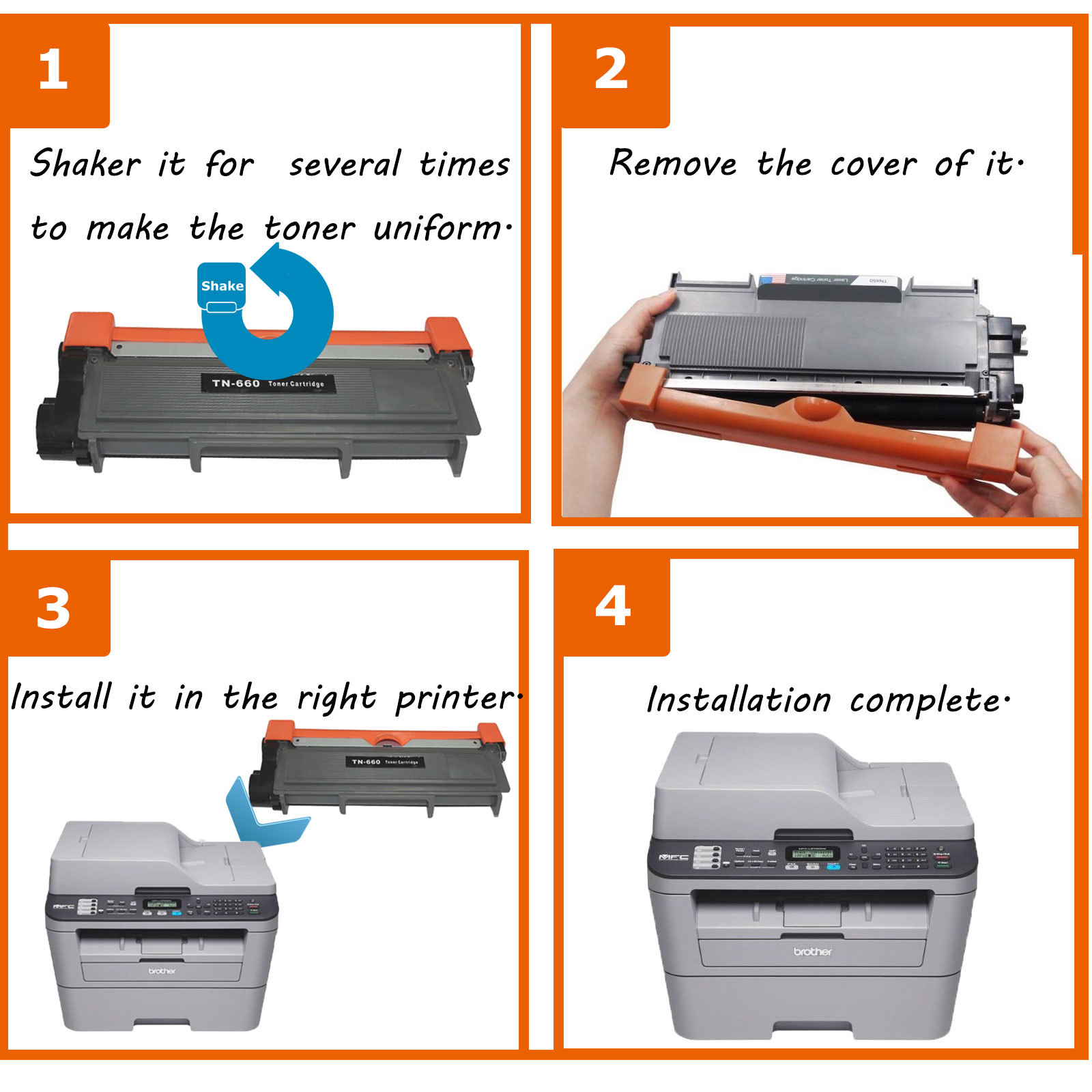 3PK TN660 TN630 Toner and DR630 Drum for Brother HL-L2320D