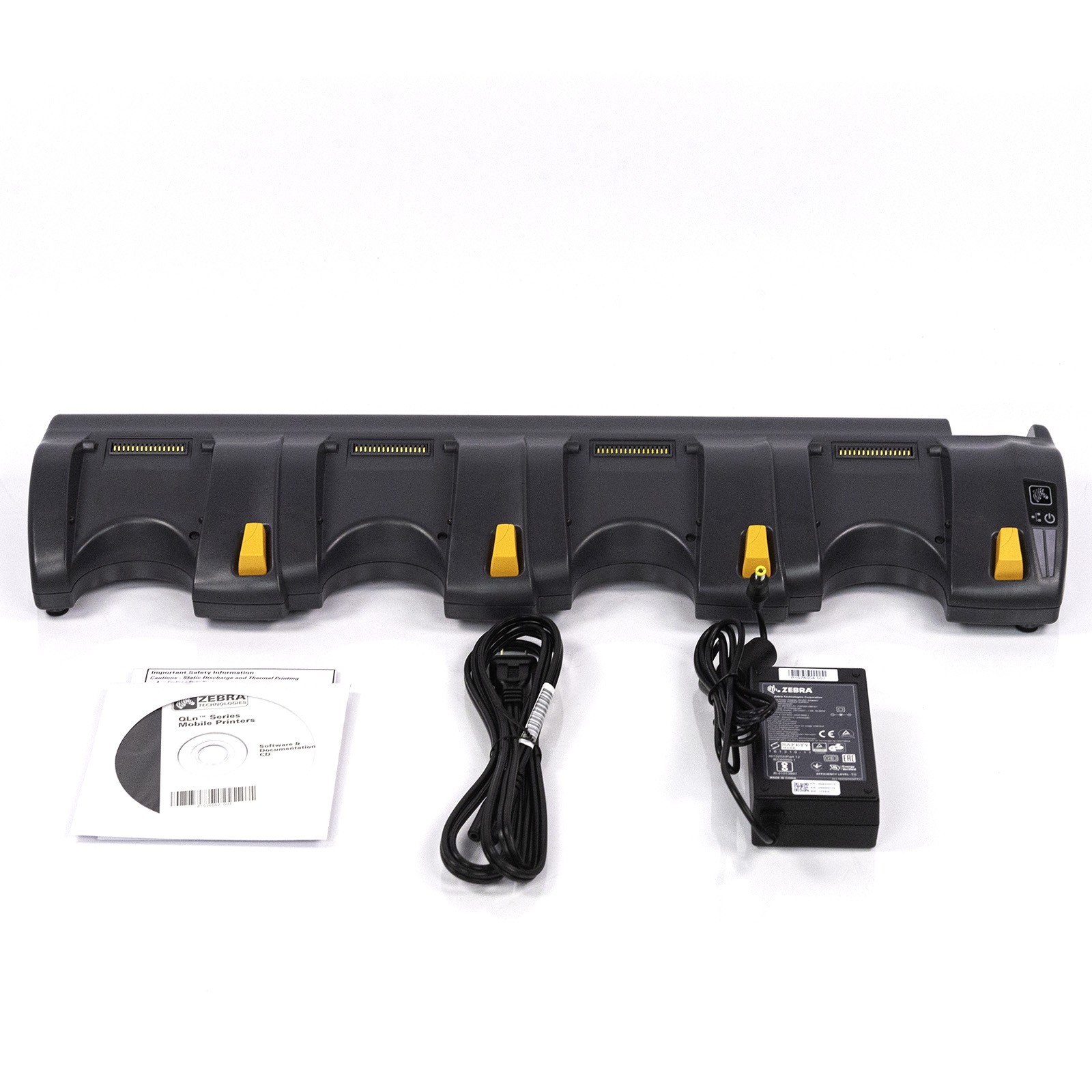 Zebra QLn-EC4 4-Bay Ethernet Dock Station Charging Cradle – QLn 220 320 Printers