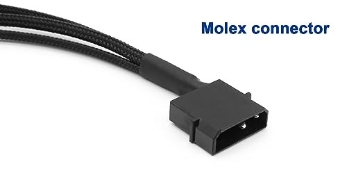 Gavemi Molex to 4 Pin Fan Adapter for 3 Pin 4 Pin PC Case 12V Cooling Fans Mo…