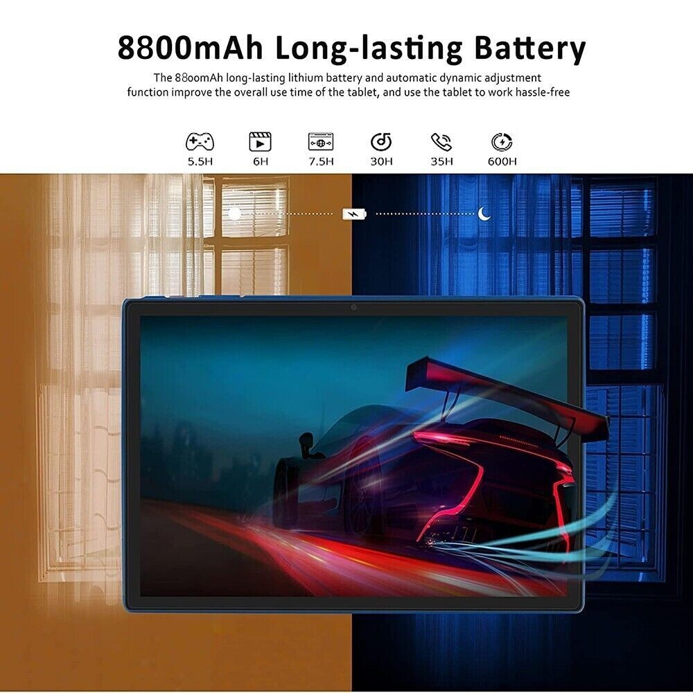 10 Inch Android 11 Deca Core HD Game Tablet Computer PC Wifi Dual Camera 256G