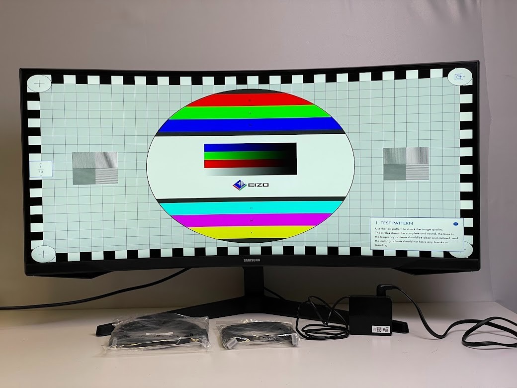Samsung Odyssey G55T WQHD 34″ 2K WQHD (3440 x 1440) 165Hz Curved Monitor – READ