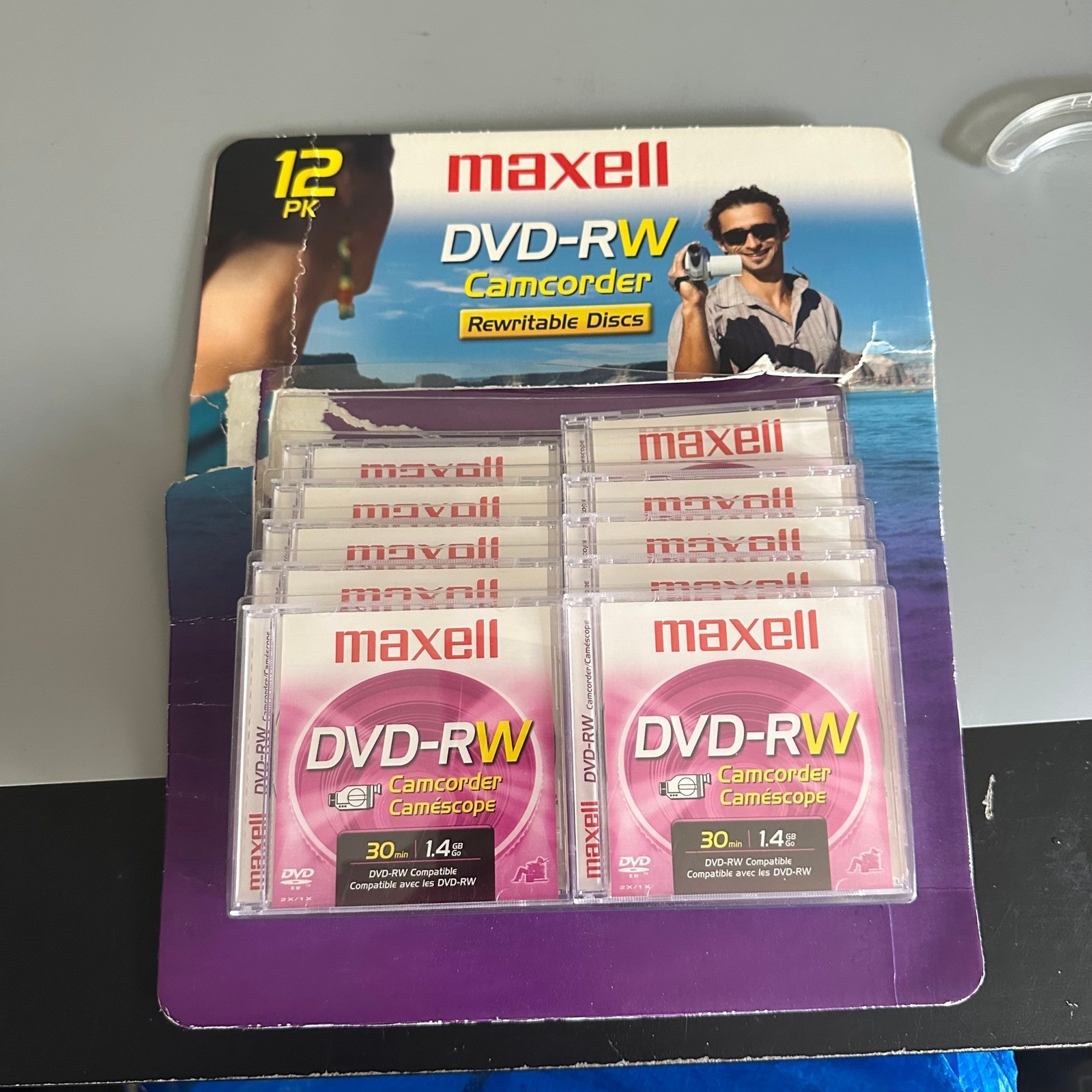 Maxell DVD-RW Camcorder Rewritable Discs 10 Pack 1.4GB 30 Min 8cm Jewel Case New