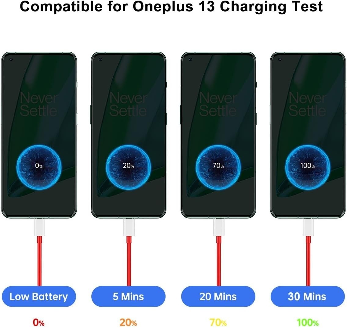 100W 80W 65W Fast Block Charger Compatible For Oneplus 13 12 13R 11 10 9 Pro