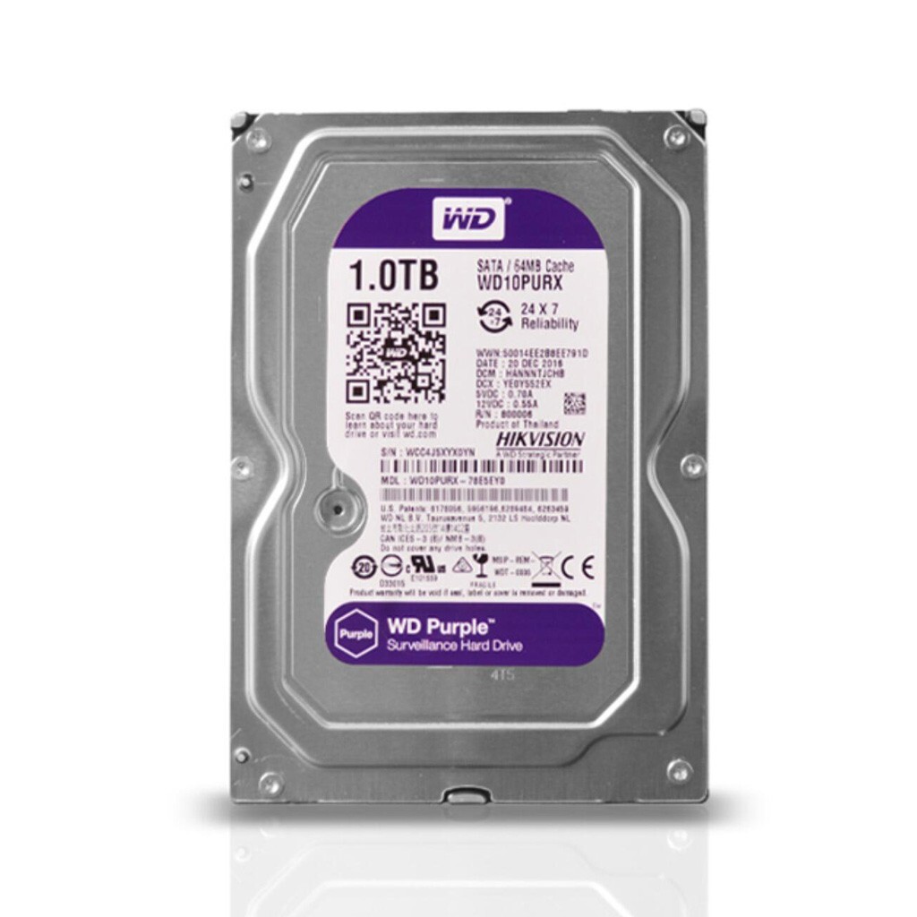 Western Digital Purple 1TB WD10PURX 3.5″ Hard Drive Surveillance Security DVR