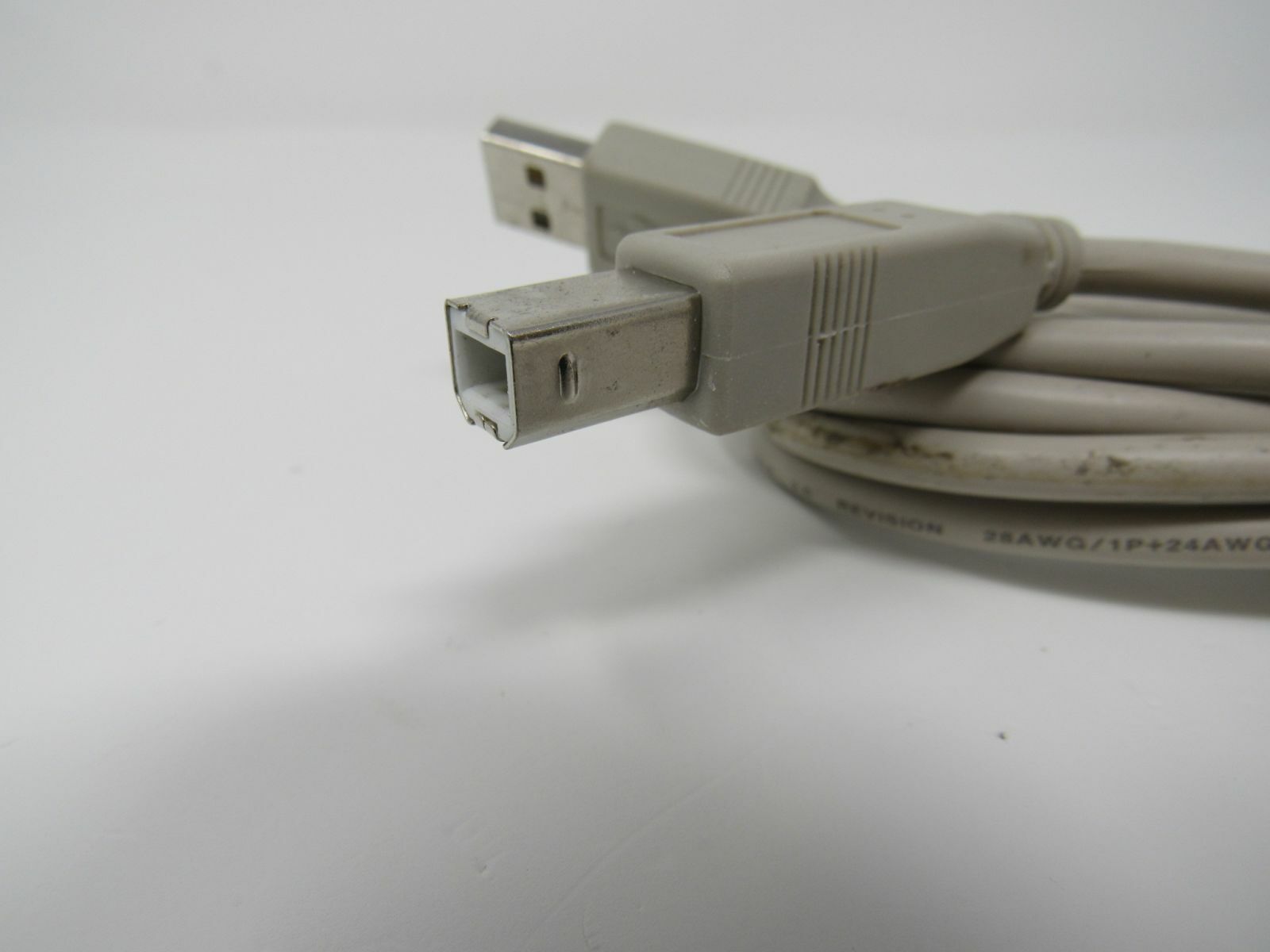 Standard USB A Plug to USB B Plug Cable 5.5 ft Male