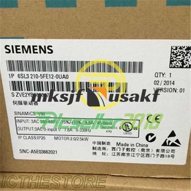 NEW 6SL3210-5FE12-0UA0 OUAO V90 380-480V 2.0/2.5kW By DHL or Fedex