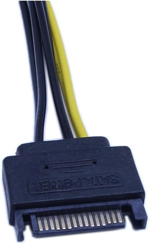 zdyCGTime 15-Pin SATA Male to 8 Pin (6+2 Pin) PCI-Express Female Video Black