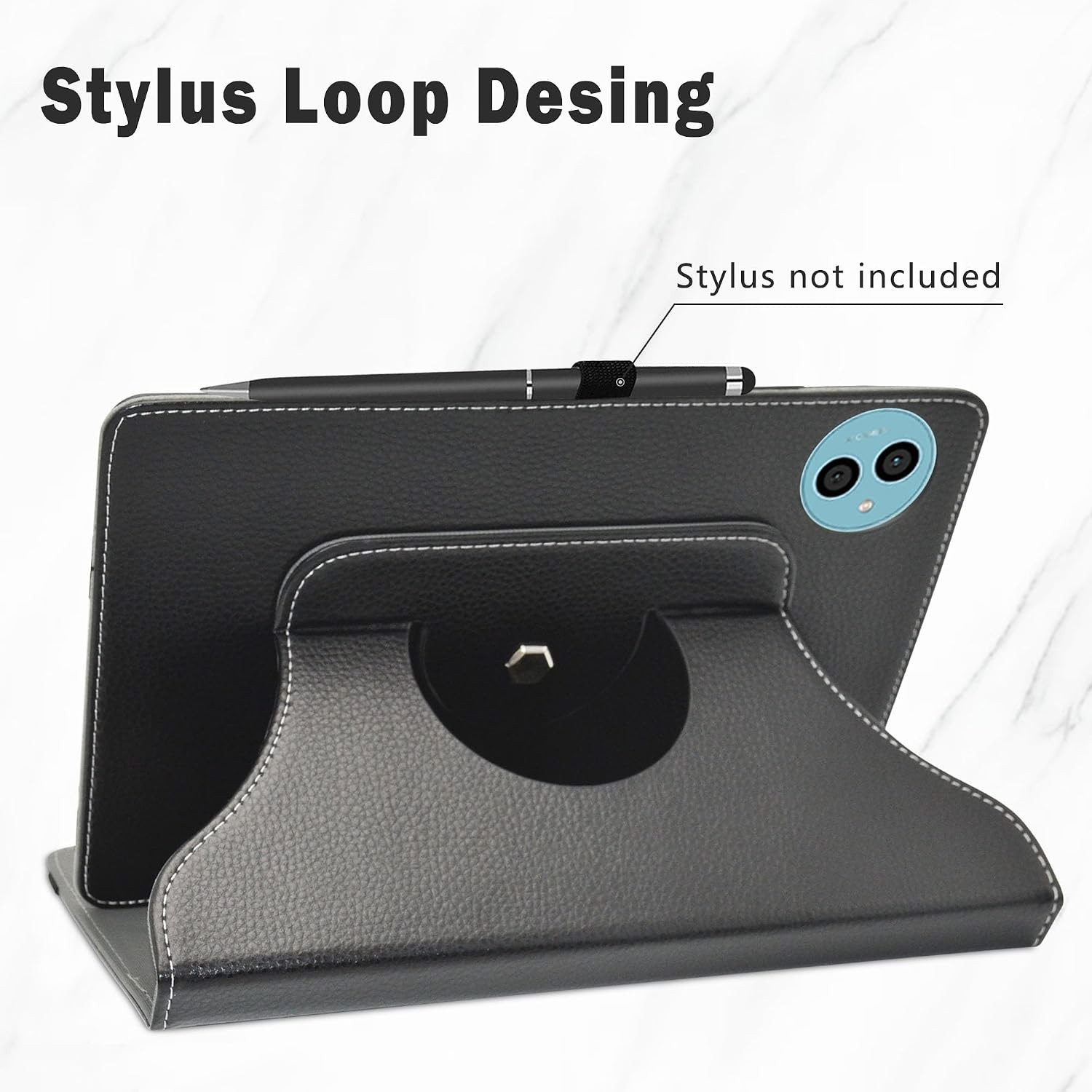 Case for TECLAST P50 11″ Tablet, 360 Degree Rotation Stand PU Cover, Black