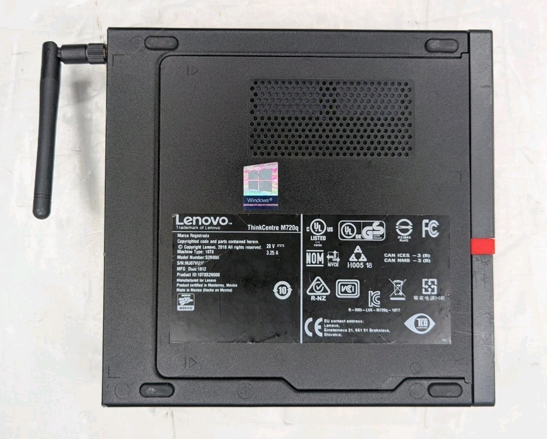 Lenovo ThinkCentre M720q Core i5-8400 2.8GHz 8GB RAM 128GB SSD Win 11 Pro