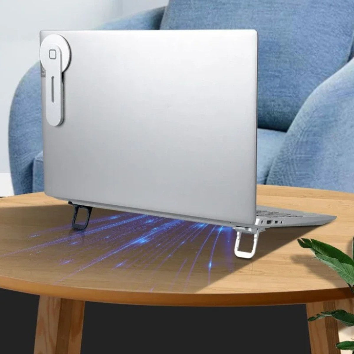 2PCS Foldable Laptop Stand Invisible Adhesive Adjustable Notebook Riser