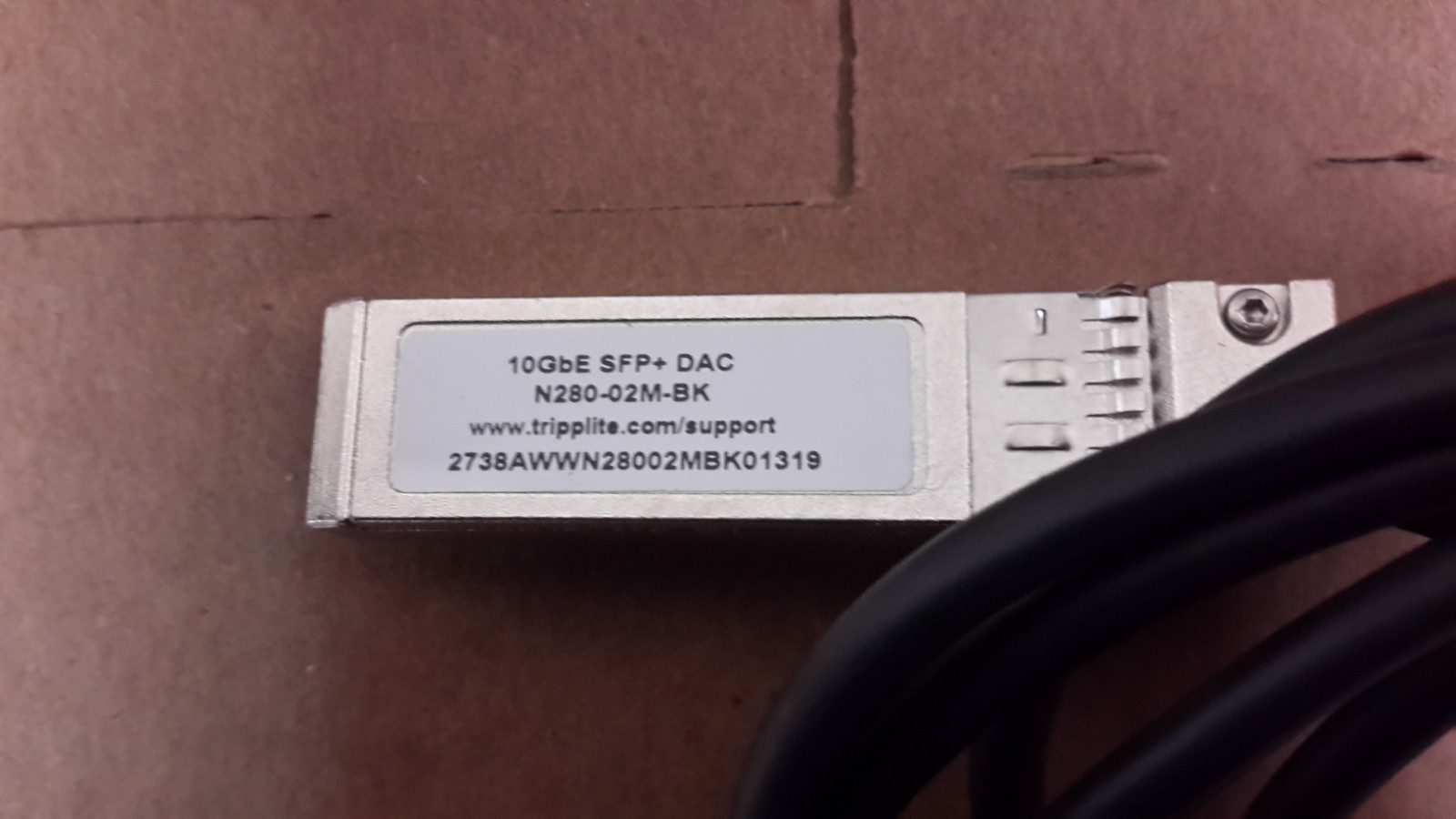 LOT OF (3) N Tripp Lite N280-02M-BK 2M SFP+ 10Gbase-Cu Cable