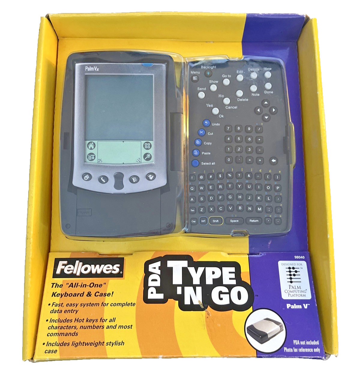 Fellowes PDA Type ‘N Go “All in One” Keyboard & Case For Palm V Brand New in Box