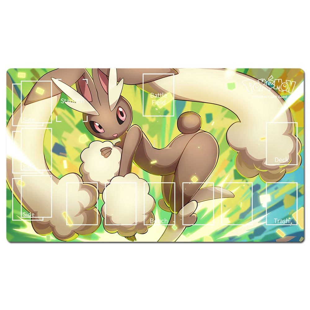 Pokemon Table Playmat Lopunny TCG CCG Gaming Pad Trading Card Game Mat Mousepad