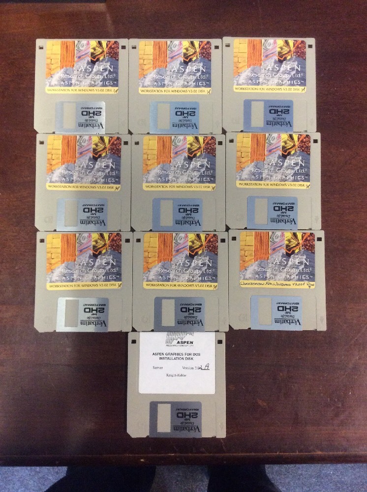 Aspen Research Group Aspen Graphics Workstation V3.02 On 10 3.5″ Floppy