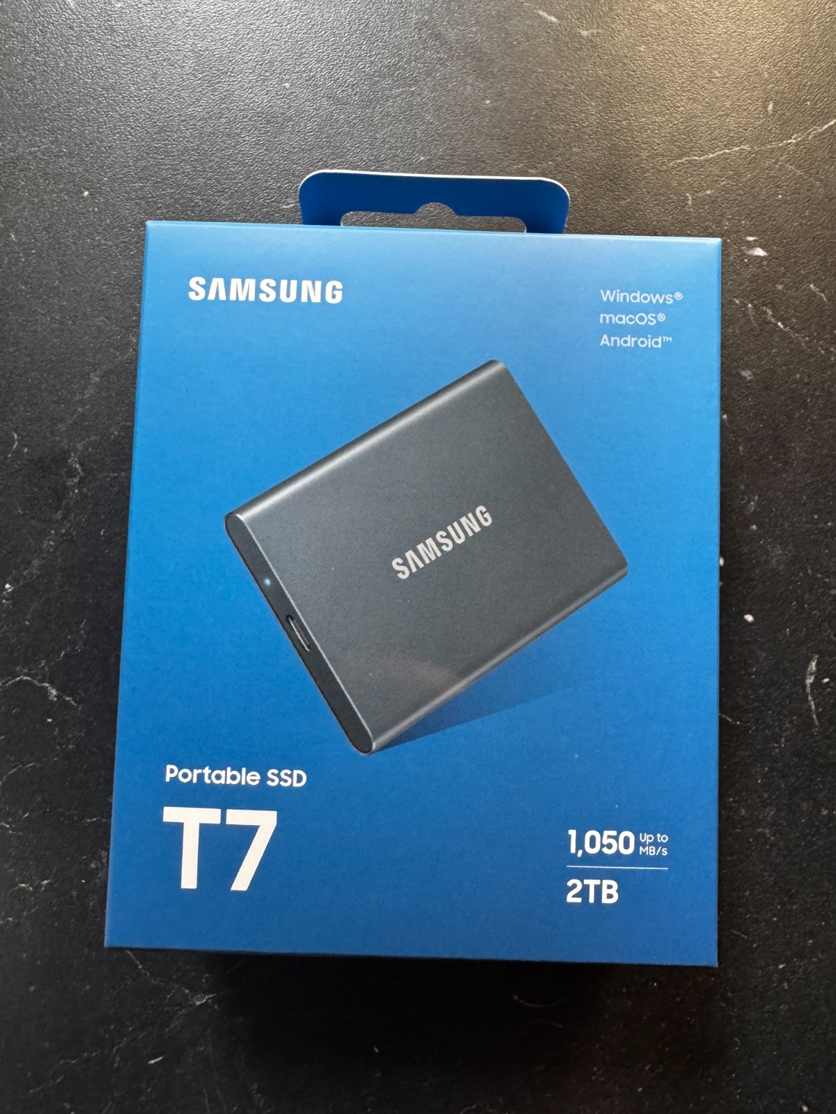NEVER OPENED Samsung T7 2TB USB 3.2 Portable Solid State Drive – Titan Grey